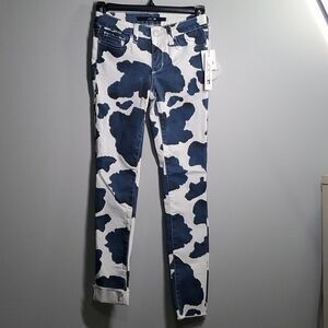 Joe's Jeans girl's size 12 black blue white Markie mid skinny ankle Cow nwt new